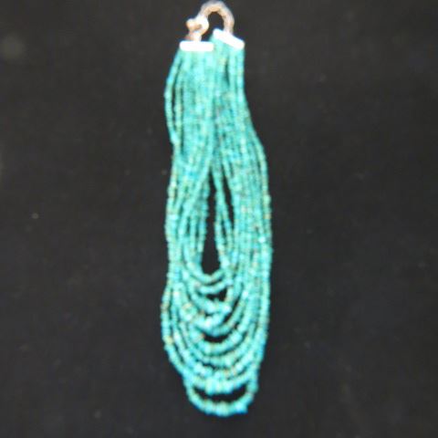 Appraisal: Turquoise Necklace strands of rich natural gems in graduation up