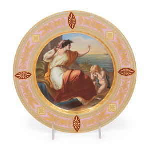 Appraisal: A Vienna Porcelain Cabinet Plate Depicting Ariadne Late th Century