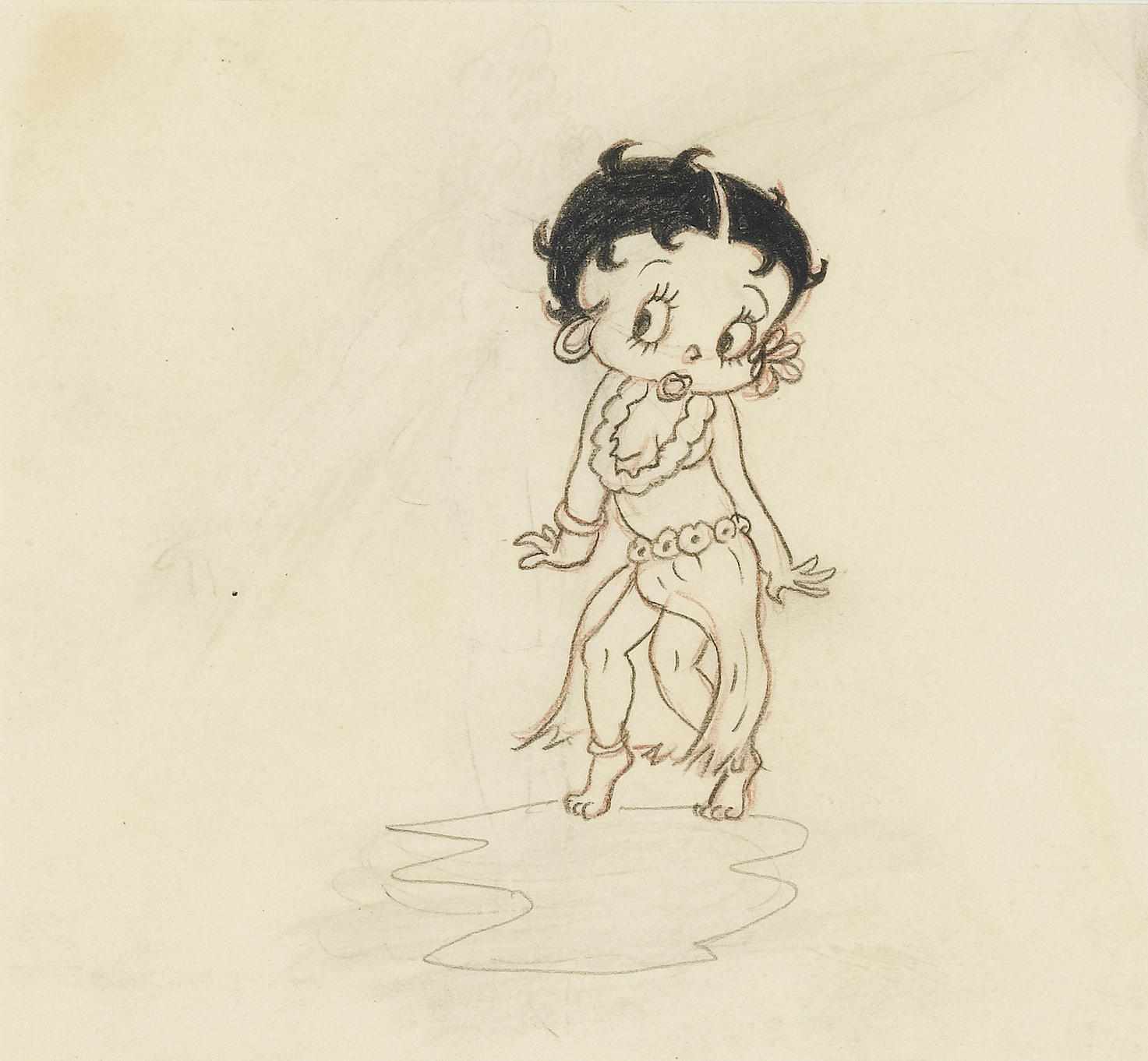 Appraisal: Animation Art A Fleischer Studios animation drawing of Betty Boop