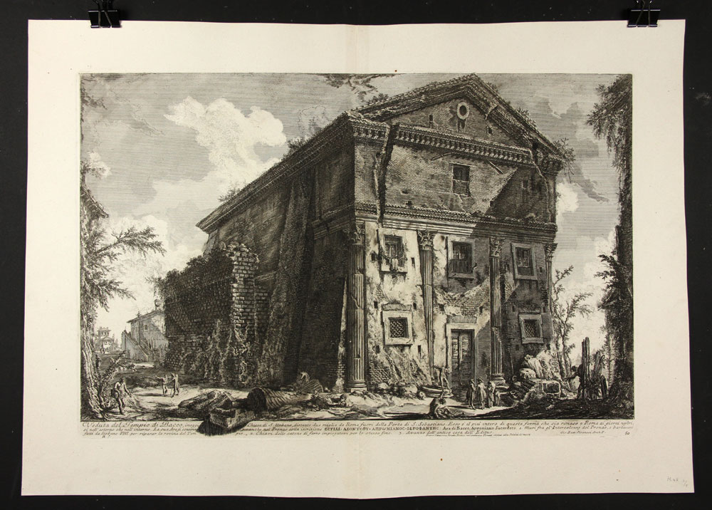 Appraisal: - Piranesi Veduta del Tempio di Bacco i Print Gianbattista