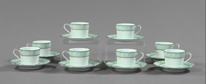 Appraisal: Sixteen-Piece Noritake Porcelain Vienna Coffee Service for eight persons the