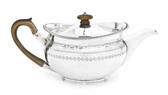 Appraisal: An English Silver Teapot Robert Hennell I Samuel Hennell London