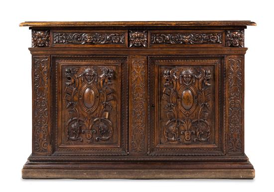 Appraisal: Sale Lot A Renaissance Revival Walnut Cabinet th century having