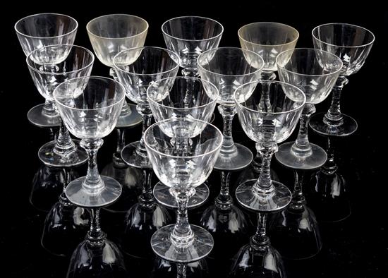 Appraisal: Sale Lot A Set of Thirteen Cut Glass Wines Height