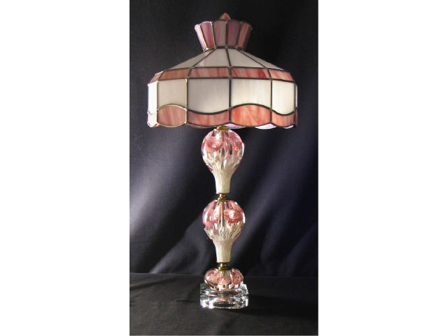 Appraisal: St Clair three weight table lamp tall including matching finial