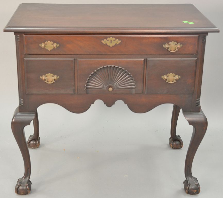 Appraisal: Custom mahogany Chippendale style lowboy ht in wd in Custom