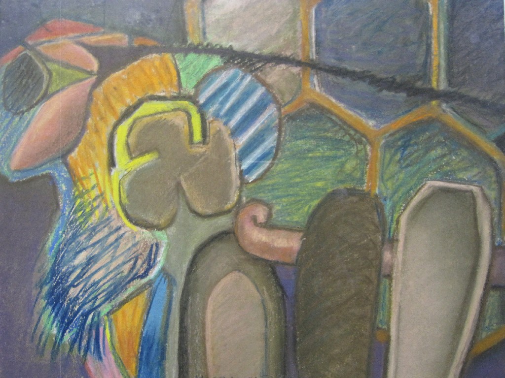 Appraisal: TOM MACDONALD - Oil pastel composition signed and dated x