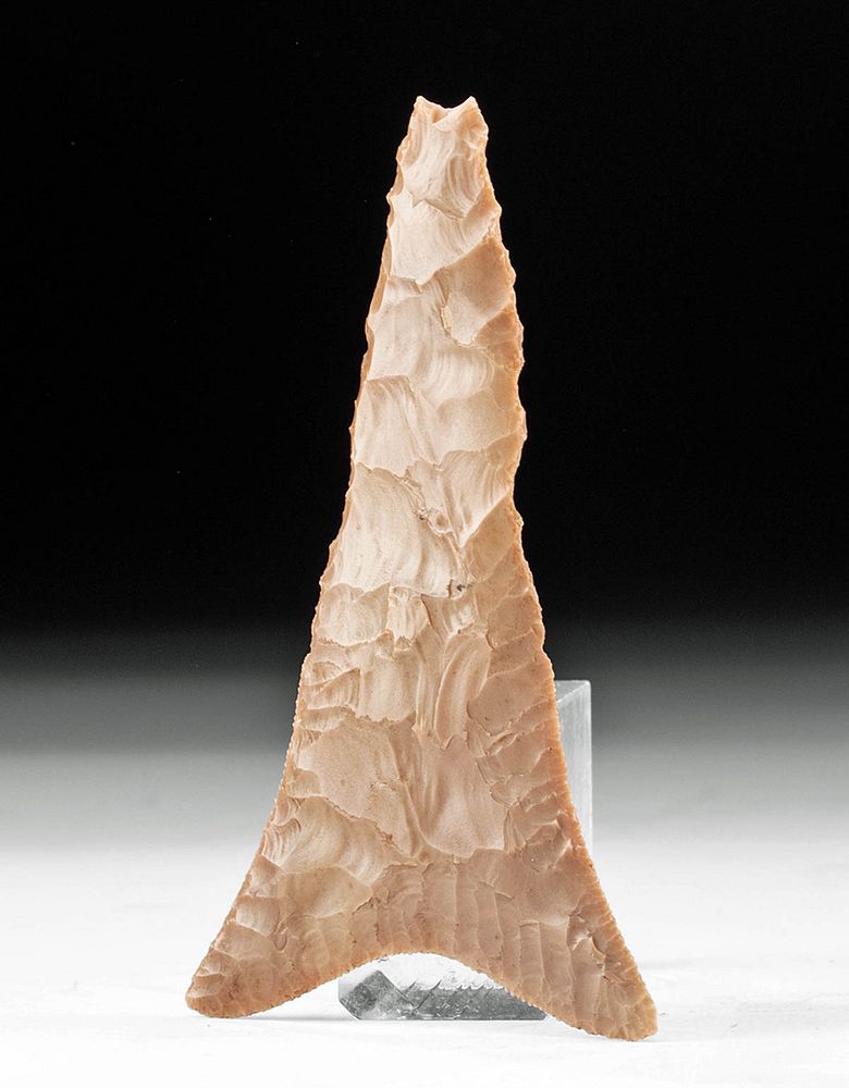 Appraisal: Egyptian Pre-Dynastic Naqada Flint Fishtail Knife Ancient Egypt Pre-Dynastic Period