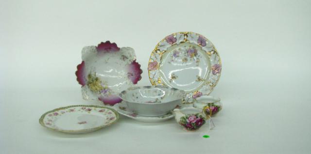 Appraisal: Group of Vintage Porcelain including floral cream and sugar two