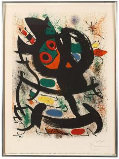 Appraisal: Joan Miro ''Exhibition at the Pasadena Art Museum'' signed in