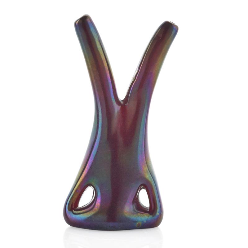 Appraisal: GIORGIO FERRO A V E M Anse Volante glass vase