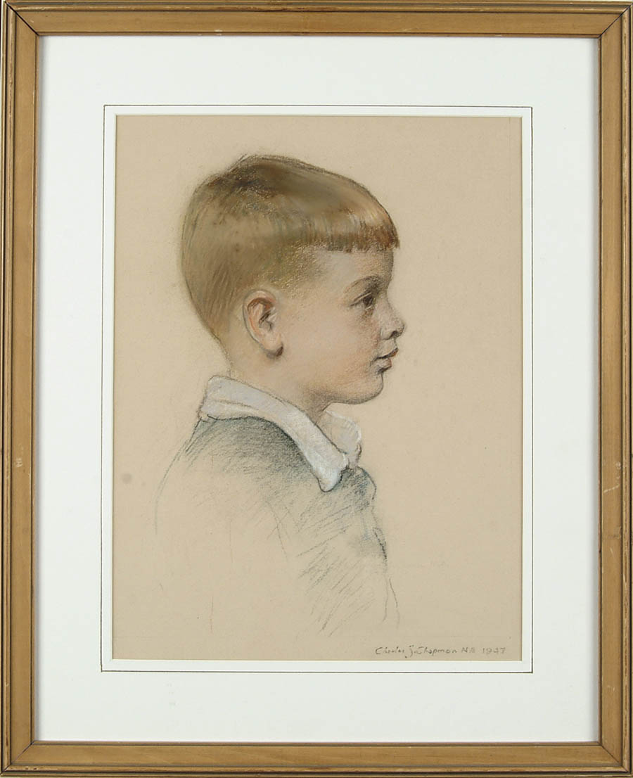 Appraisal: CHARLES SHEPARD CHAPMAN American - PORTRAIT OF A YOUNG BOY