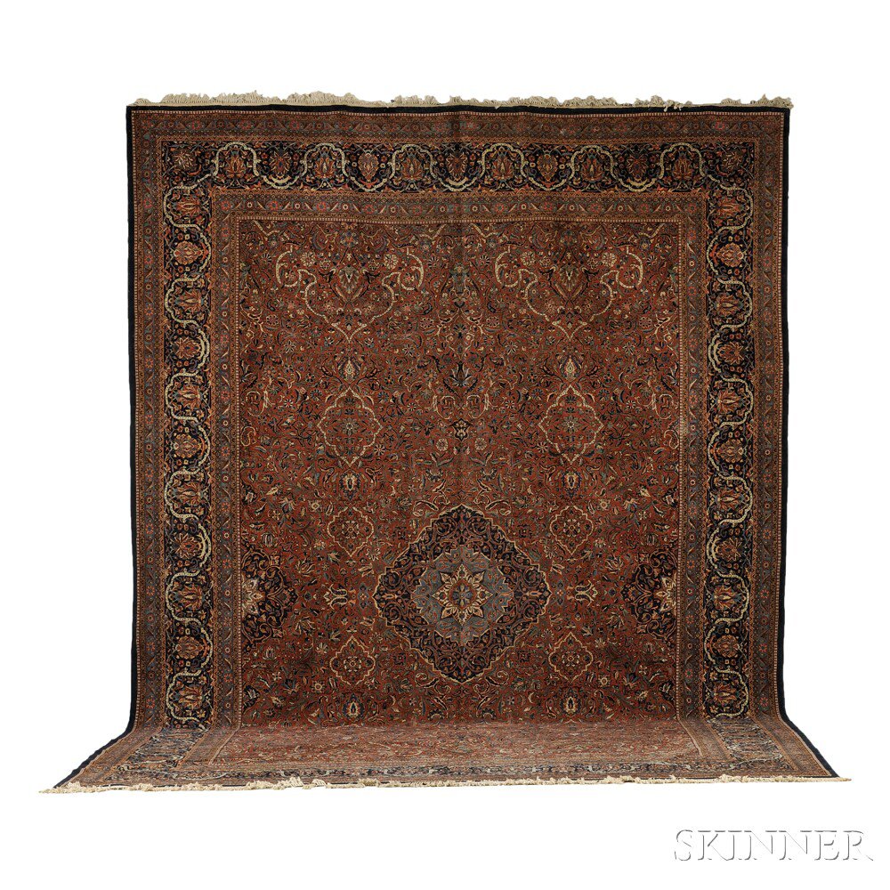 Appraisal: Kashan Carpet Central Persia second quarter th century the rust