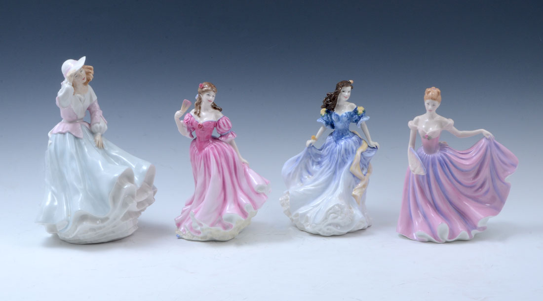 Appraisal: ROYAL DOULTON PORCELAIN FIGURINES pieces total to include ''Free as