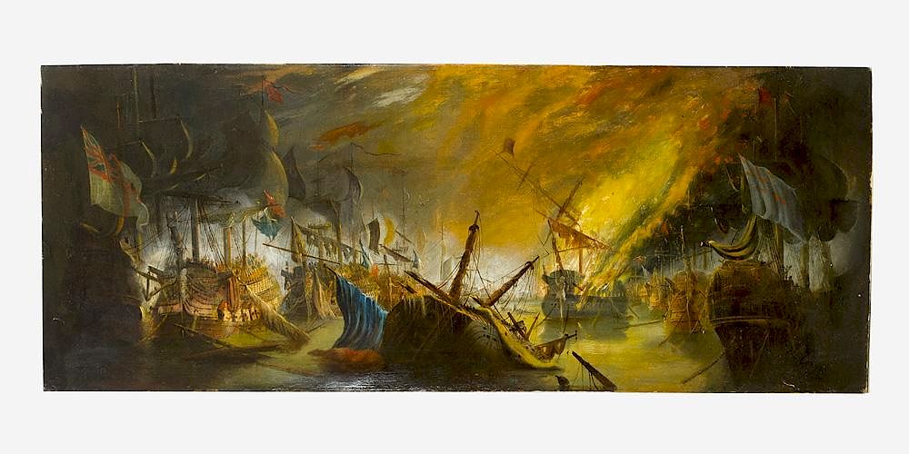 Appraisal: William Stuart British marine painter active mid of th Century