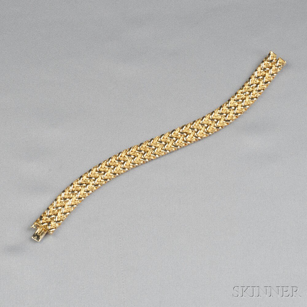 Appraisal: kt Bicolor Gold Bracelet Van Cleef Arpels France designed as