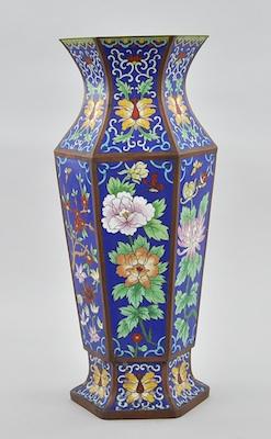 Appraisal: A Cloisonne Vase Chinese The hexagonal shape vase is decorated