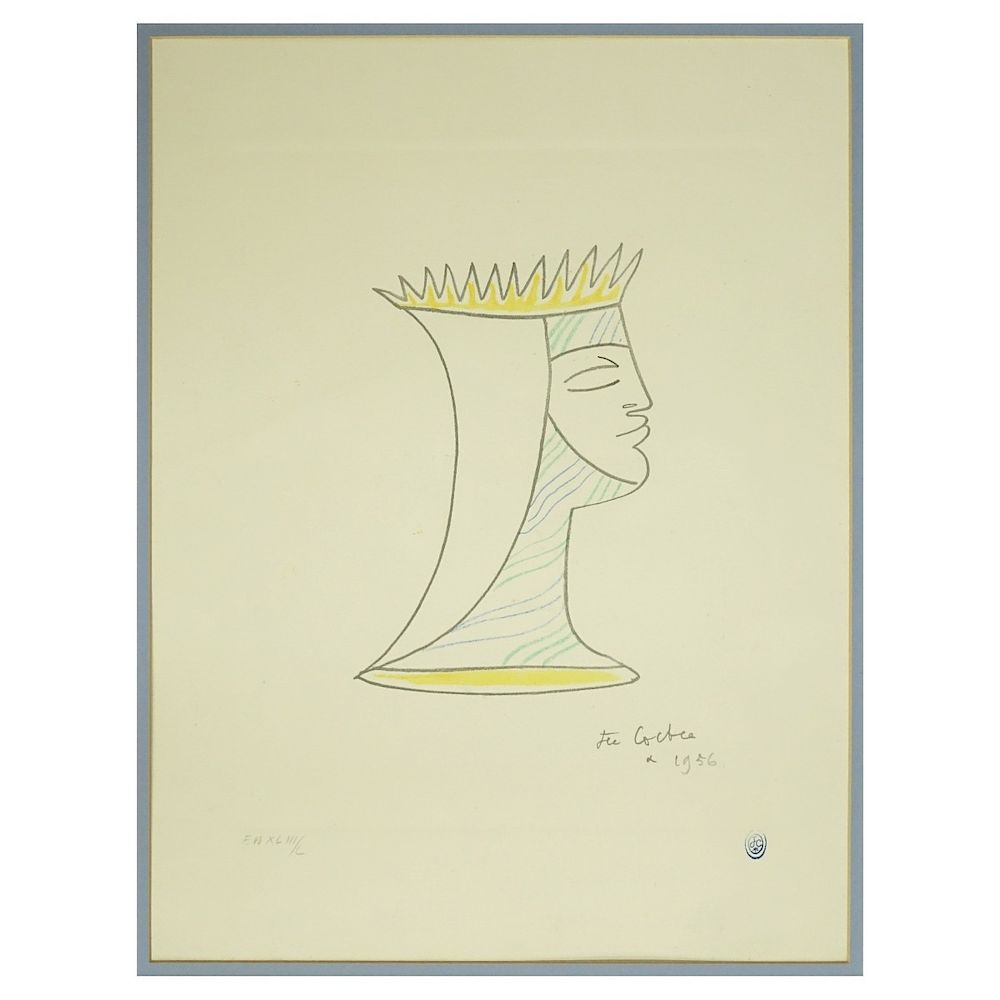 Appraisal: Jean Cocteau French - Color Lithograph Jean Cocteau French -