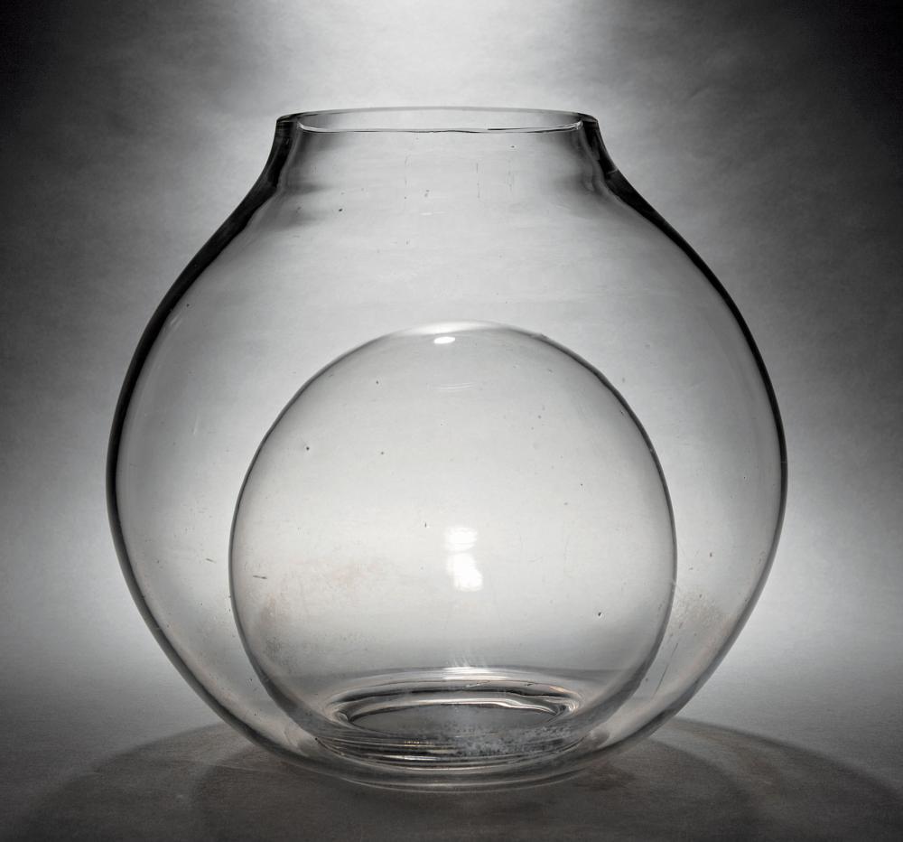 Appraisal: Fine and Rare Blown Glass Bird Cage Fish Bowl th