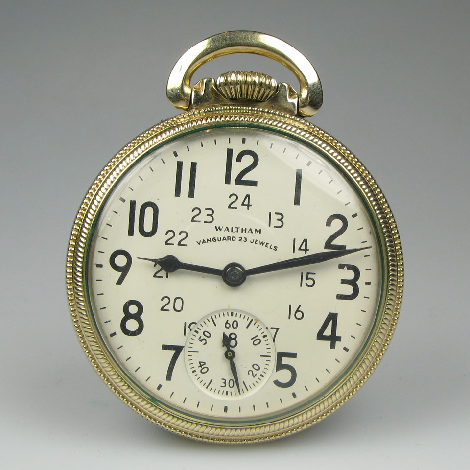 Appraisal: Waltham Openface Vanguard Pocket Watch circa size serial jewel movement