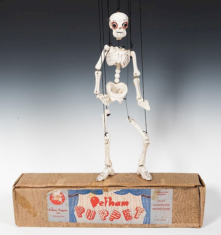 Appraisal: Lot of Four Pelham Marionettes Skeleton and Mr and Mrs