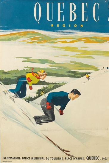 Appraisal: VARIOUS ARTISTS CANADIAN SKI RESORTS Two posters Each approximately x