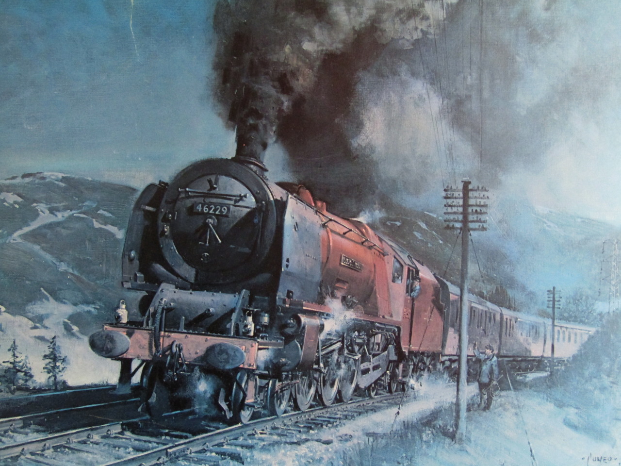 Appraisal: Terence Cuneo - Duchess Of Hamilton artist signed print cm