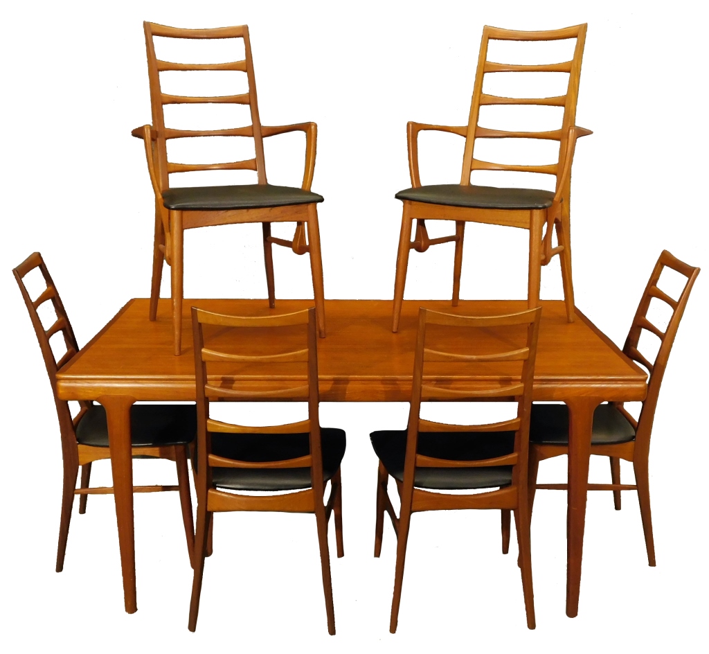 Appraisal: DANISH NIELS KOEFOED LIS CHAIR DINNING ROOM SET Denmark th