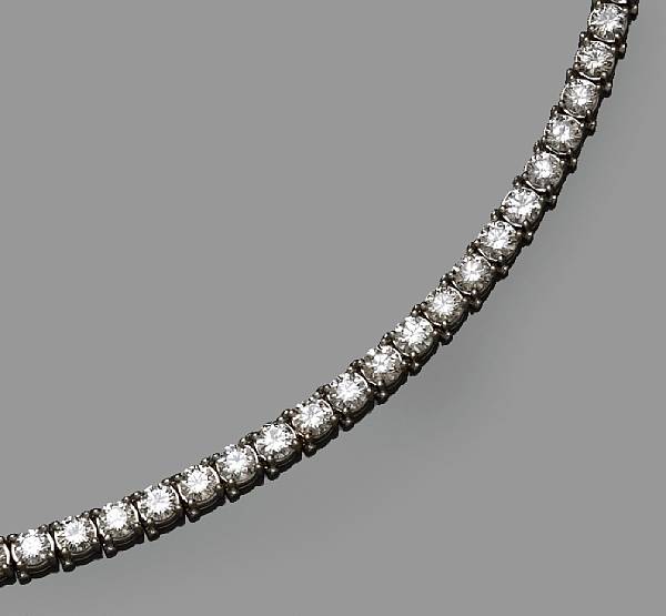 Appraisal: A diamond line bracelet estimated total diamond weight carats mounted