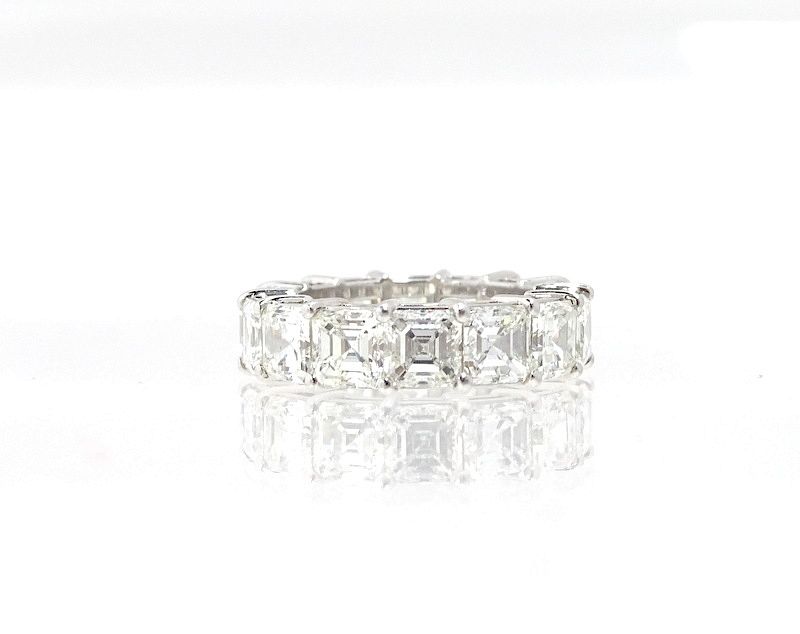 Appraisal: ct Asscher Cut Eternity Band Size ct Asscher Cut Eternity