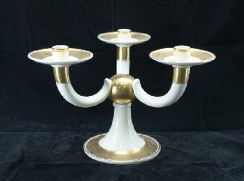 Appraisal: A Rosenthal three-light candelabra cm high