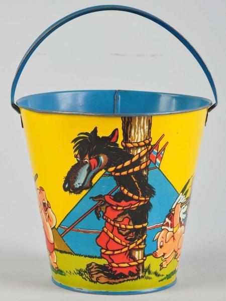 Appraisal: Tin Litho Sand Pail American Made by T Cohn Depicts