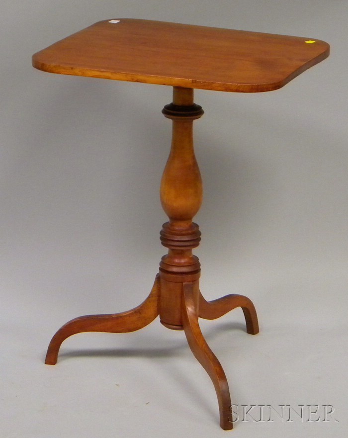 Appraisal: Federal Walnut and Cherry Candlestand