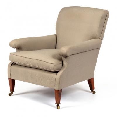 Appraisal: A Howard armchair on square taper front legs the back