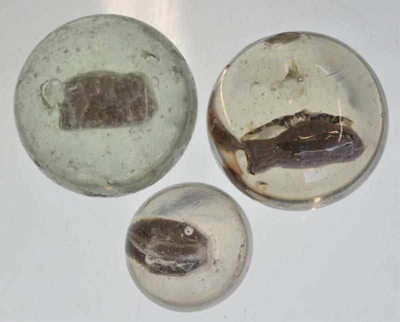 Appraisal: Lot of Sulphide Marbles Description Includes one lizard on rock