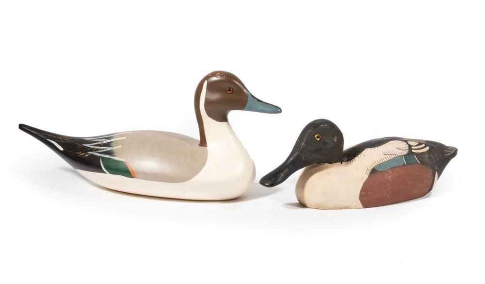 Appraisal: Two Carved Wood Duck Decoys incl a pintail drake by