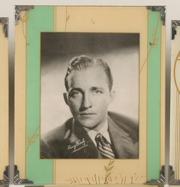 Appraisal: Six Art Deco frames including Hollywood leading actors studio photos