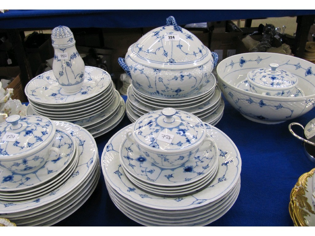 Appraisal: Bing and Grondhal blue and white dinner set to include