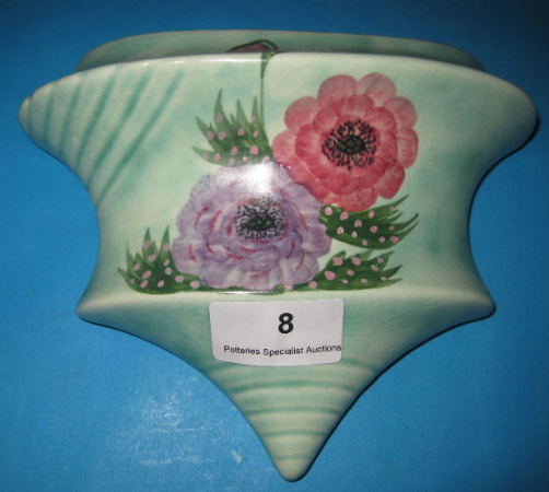 Appraisal: Radford hand Painted Wall Plaque Decorated With Flowers Height cm