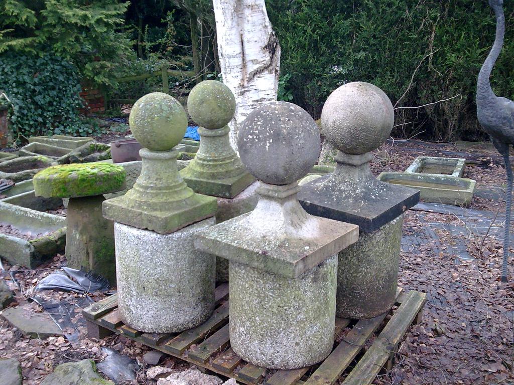 Appraisal: Four early cylindrical granite Rollers