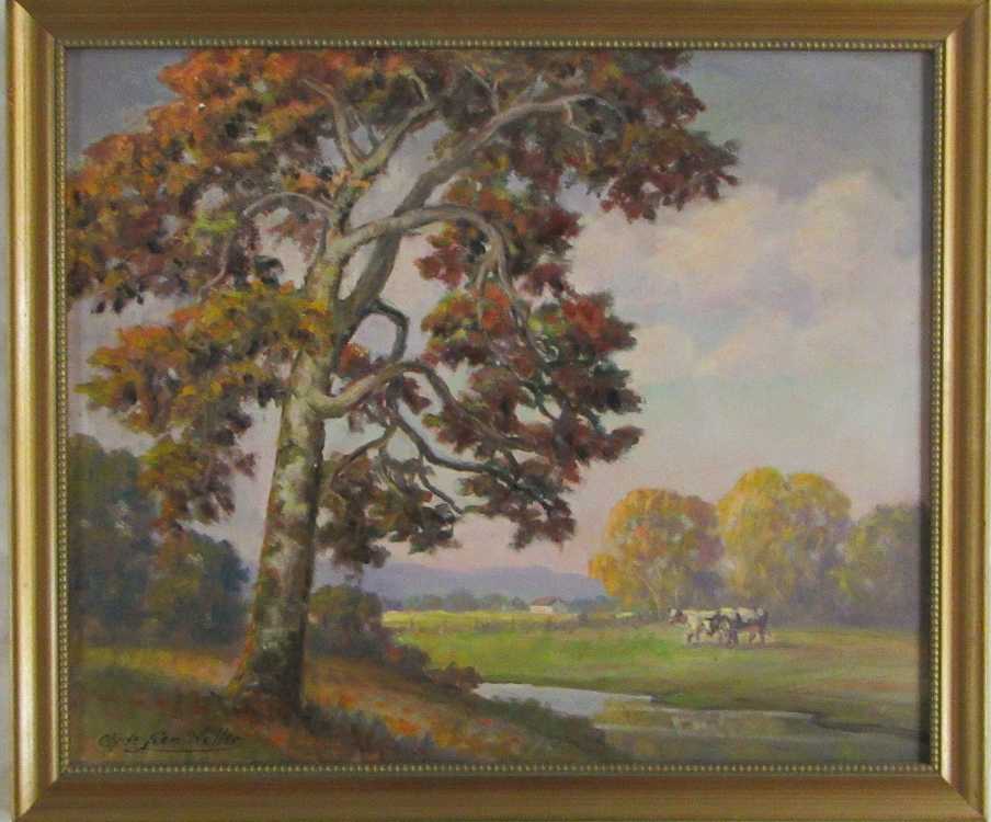 Appraisal: CLYDE LEON KELLER OIL ON BOARD Oregon - The Old