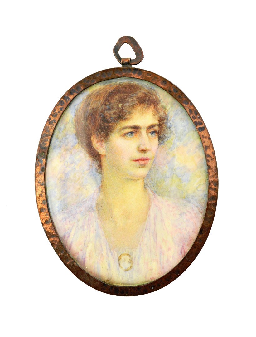 Appraisal: Edith Davey early th century English portrait miniature on ivory