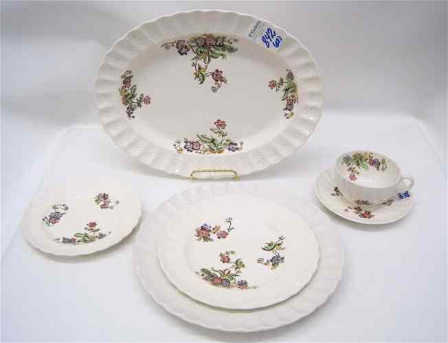 Appraisal: SIXTY-EIGHT PIECES COPELAND SPODE CHINA in the ''Wicker Lane'' pattern