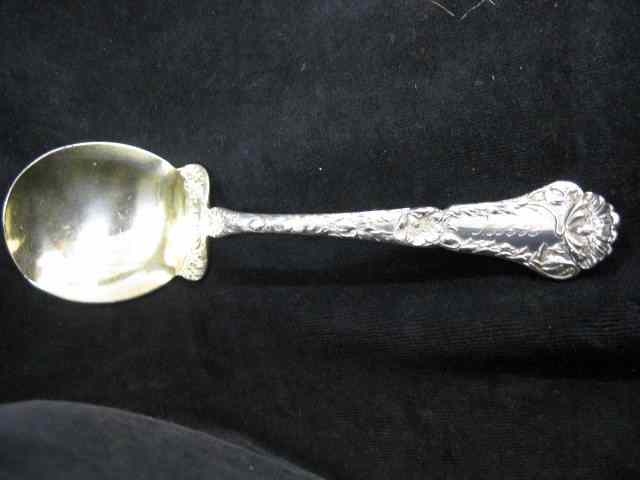 Appraisal: Gorham ''Puppy'' Sterling Silver Berry Spoon circa '' gold wash