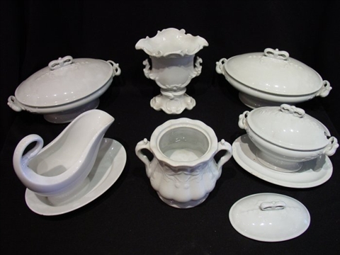 Appraisal: LOT WHITE COVERED TUREENS PITCHER