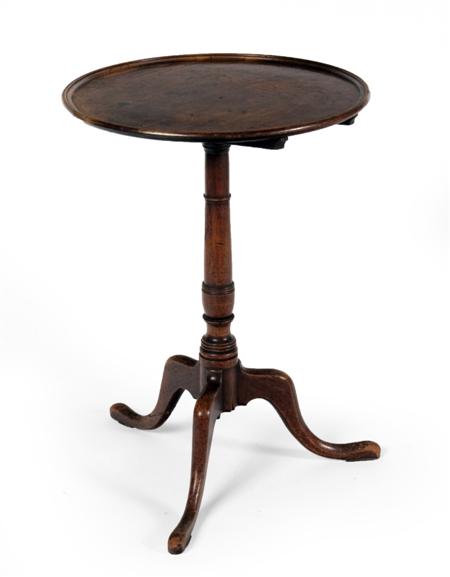 Appraisal: A Regency mahogany tripod table the lipped circular top raised