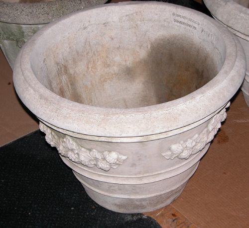 Appraisal: Pair of Decorative Cast Concrete Planters Unknown Unknown x x