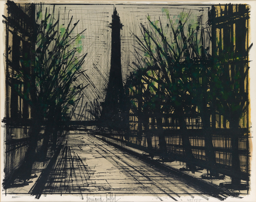 Appraisal: BERNARD BUFFET Paris La Tour Eiffel Color lithograph x mm