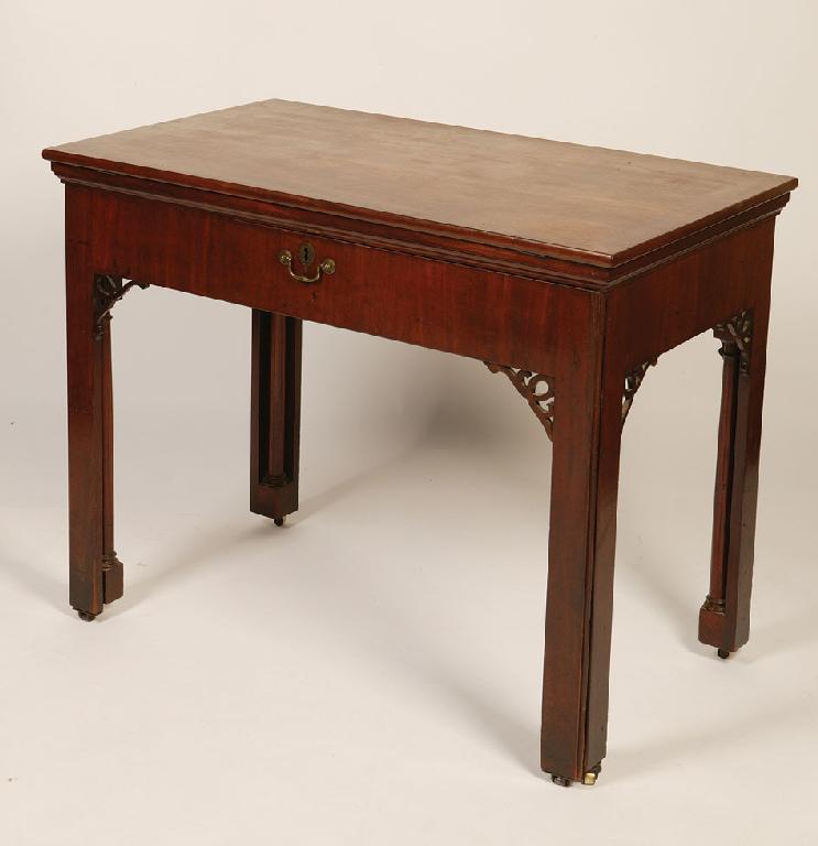 Appraisal: A GEORGE III MAHOGANY CHIPPENDALE STYLE ARCHITECTS TABLE the rectangular