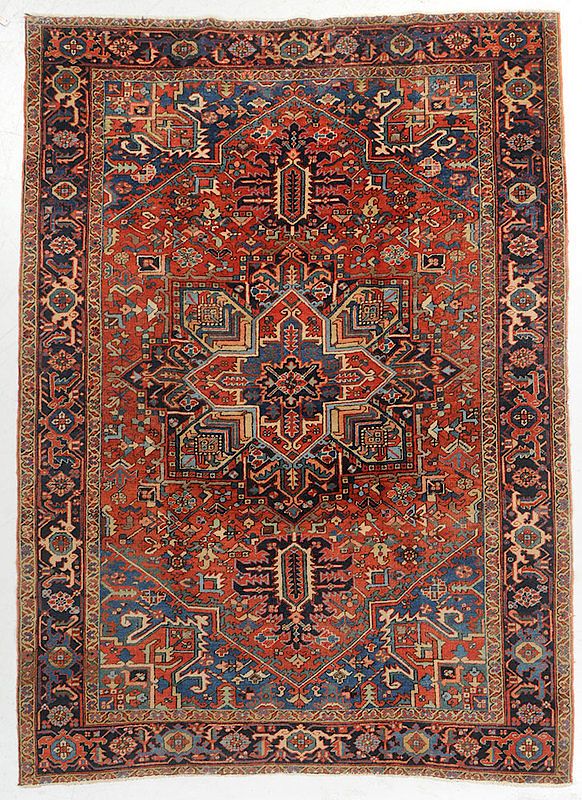 Appraisal: Heriz Carpet early mid th century large medallion and spandrels